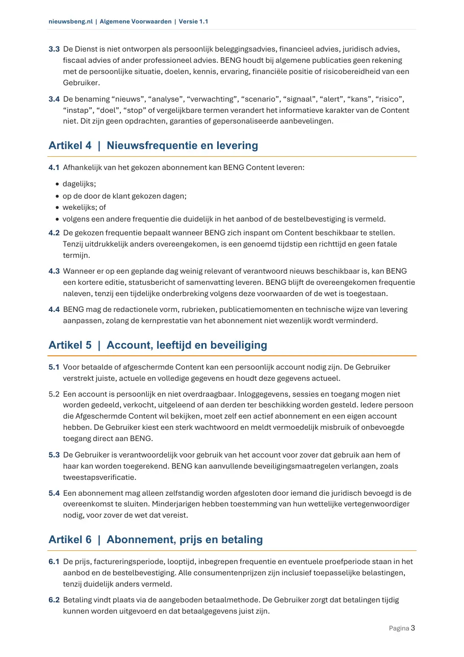 Algemene voorwaarden, pagina 3 van 10
