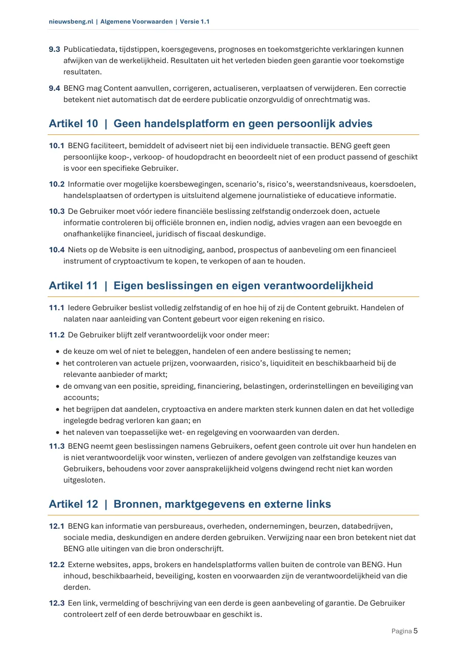 Algemene voorwaarden, pagina 5 van 10